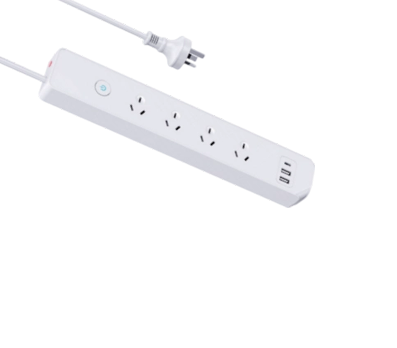 Stráice Cumhachta Stíl na hAstráile AU05 le 4 Asraon, 2 Chalafort USB-A, Agus 1 Chalafort USB-C